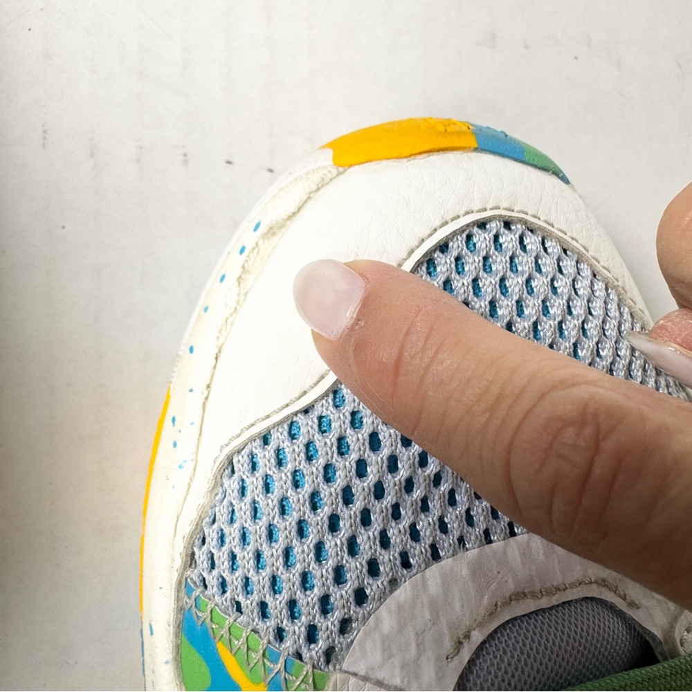 Nike Ja 1 GS Sundial Big Kids Basketball Sneaker, 5 Y/7 W blue yellow green - Picture 7 of 12